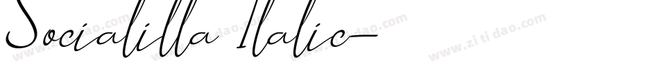 Socialitta Italic字体转换